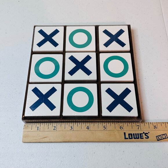 SEALED Tic Tac Toe Game Set Fun Family Activity Blue & Green Colors - Picture 3 of 7
